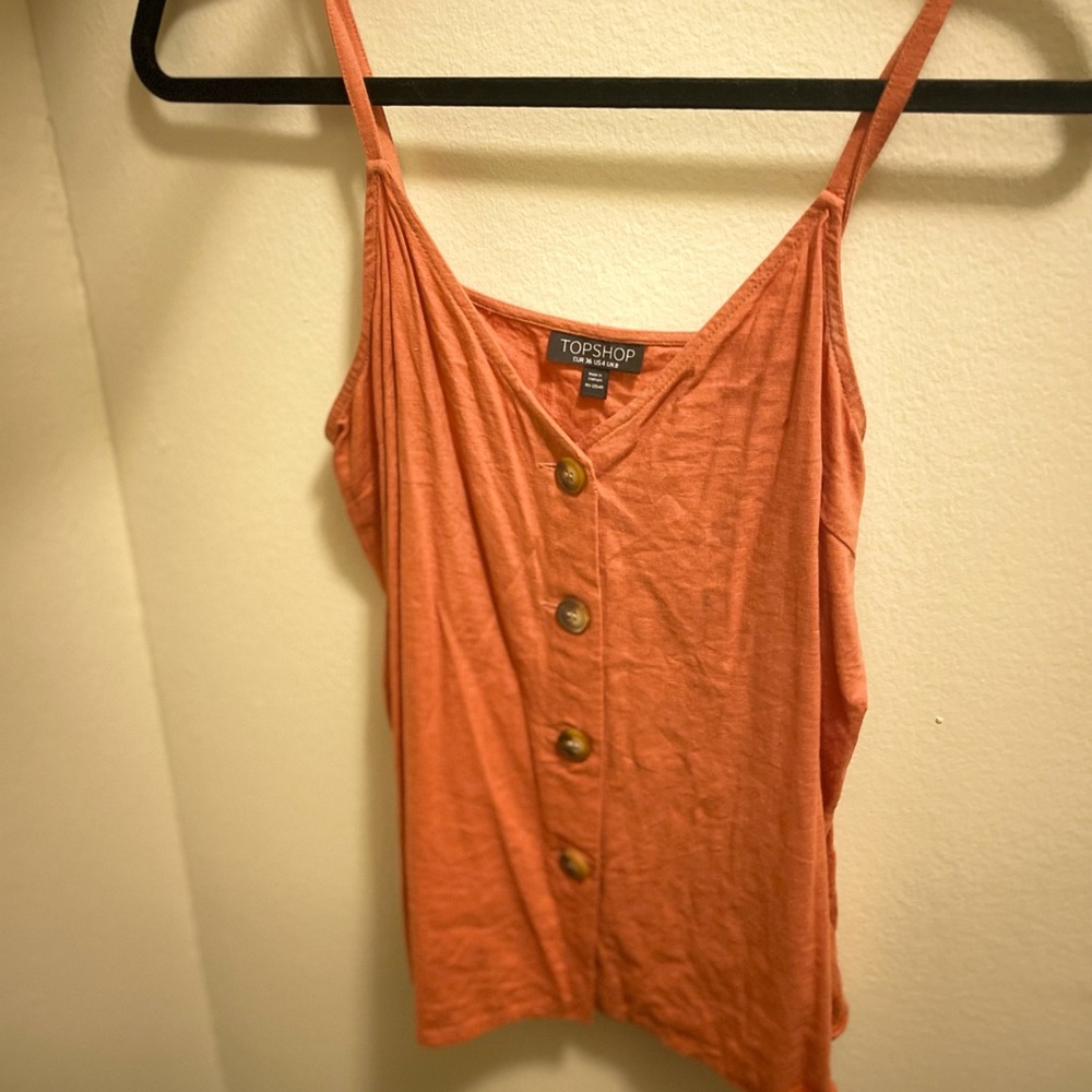 button down tank Topshop